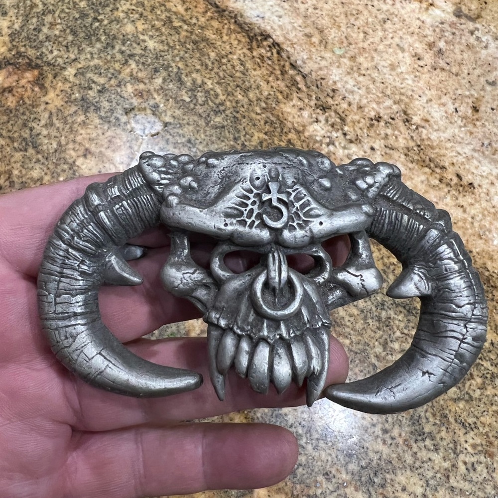 Pagan Belt buckle antique Danzig skull 1993 made in England